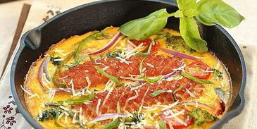 фриттата с сосисками и овощами