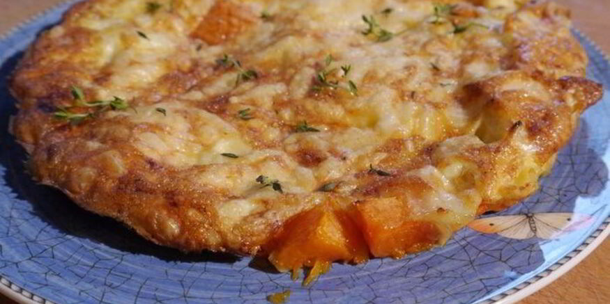 Рецепт фриттаты с тыквой, моцареллой и тимьяном
