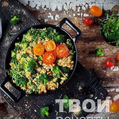 Омлет с брокколи