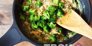 омлет с брокколи