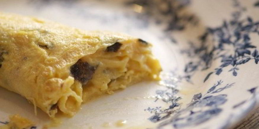 Рецепт омлета с черным трюфелем