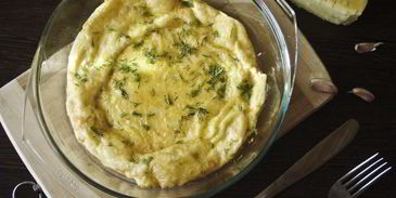 омлет с горошком