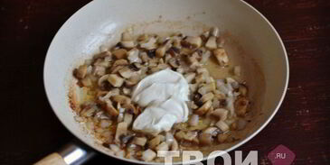 омлет с грибами