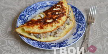 омлет с грибами