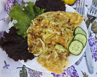 Омлет с капустой