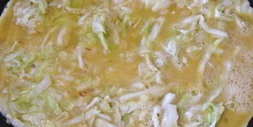 омлет с капустой