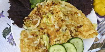 омлет с капустой