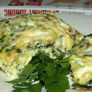 Рецепт Омлета с луком-пореем, шпинатом и сыром