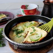 Рецепт Омлета с обжаренными кабачками