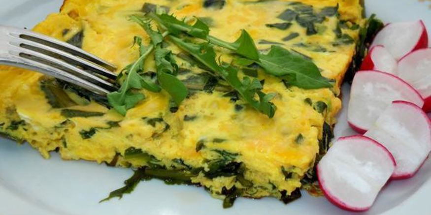 Рецепт омлета с одуванчиками