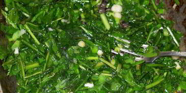 омлет с одуванчиками