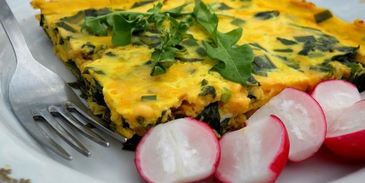 омлет с одуванчиками