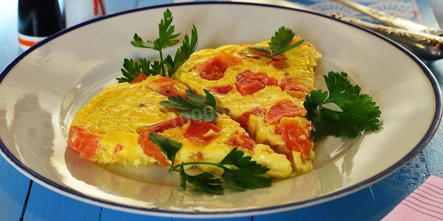 Рецепт омлета с помидорами в духовке