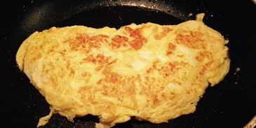 омлет с сыром и рукколой