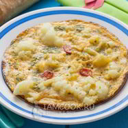 Рецепт Омлета с цветной капустой на сковороде