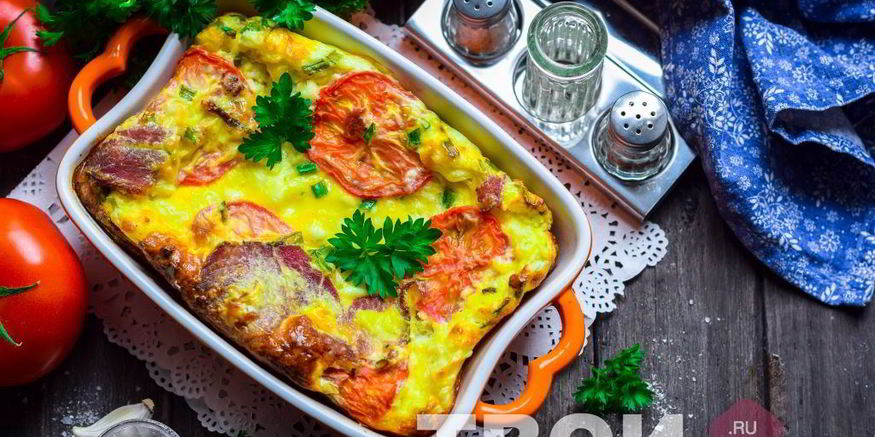 Рецепт омлета с творогом