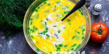 омлет с творогом