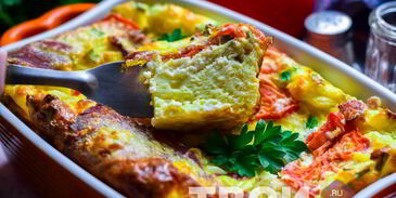 омлет с творогом