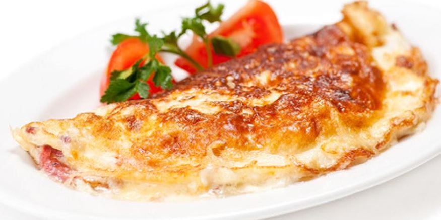 Рецепт омлета с зеленью и помидорами