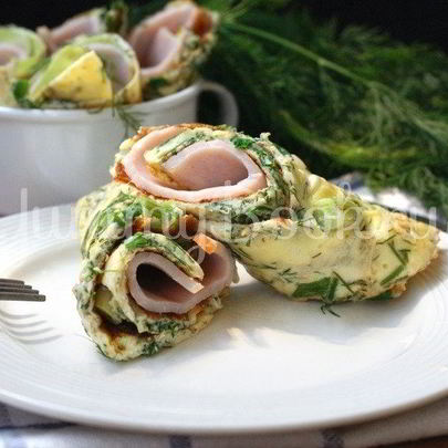 Омлет с зеленью