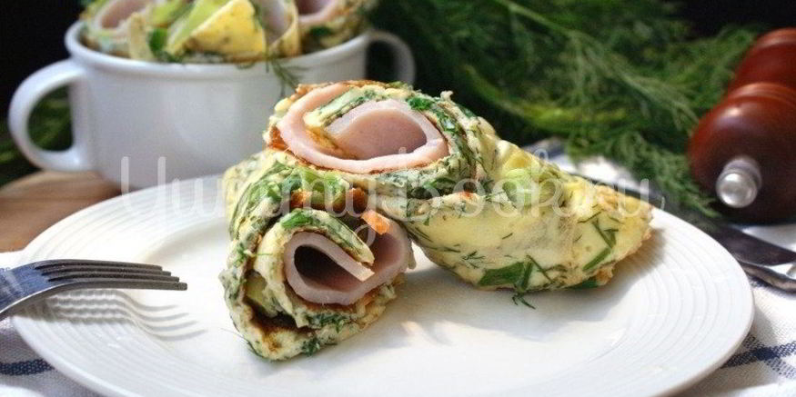 Рецепт омлета с зеленью
