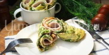 омлет с зеленью