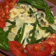 Рецепт Омлета со спаржей и шампиньонами