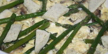 омлет со спаржей и шампиньонами