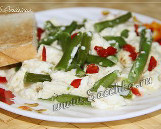 Омлет со стручковой фасолью