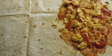 омлет в лаваше