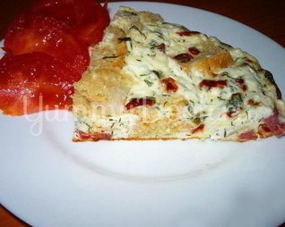 Сытный омлет из мультиварки