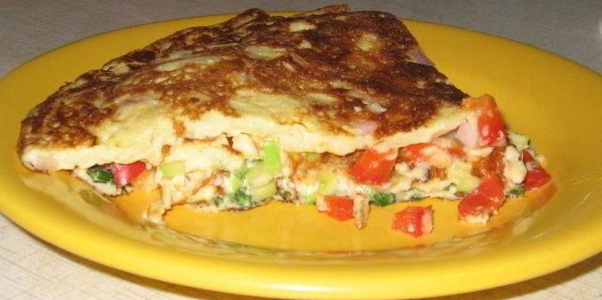 Рецепт трехслойного омлета