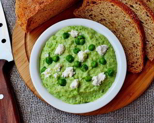 Нежный паштет из зеленого горошка