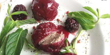 паштет из куриной печени в ежевичном желе