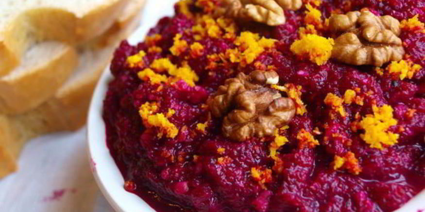 Рецепт паштета из свеклы с апельсином и орехами