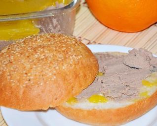 Печеночный паштет под апельсиновым желе