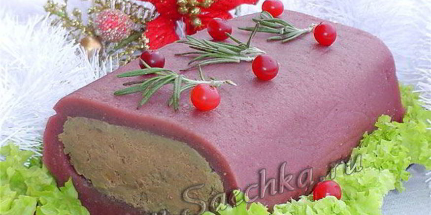 Рецепт печеночного паштета в клюквенном соусе