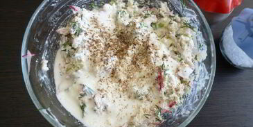 творожный паштет с редисом