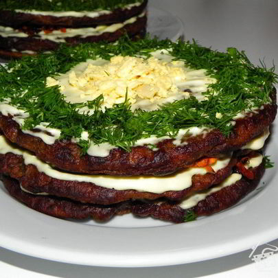 Печеночный тортик