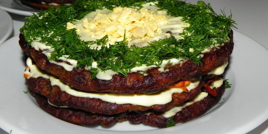 Рецепт печеночного тортика