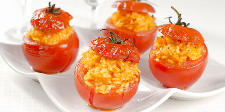 Рецепт помидоров, фаршированных в стиле паэлья