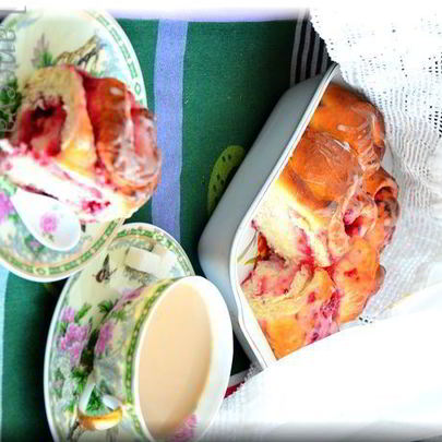 Малиново-лимонные роллы к утреннему кофе