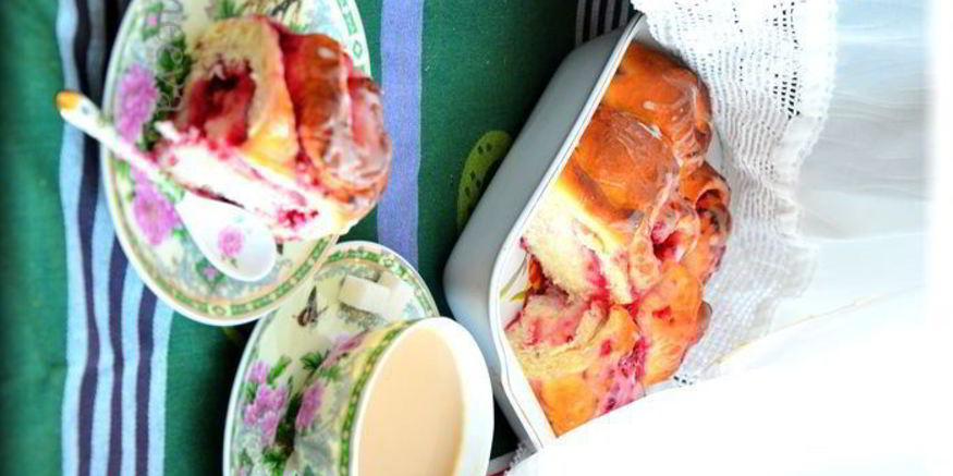 Рецепт малинова-лимонных роллы к утреннему кофе