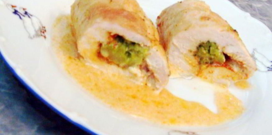 Рецепт роллов из курицы с брокколи и плавленым сыром