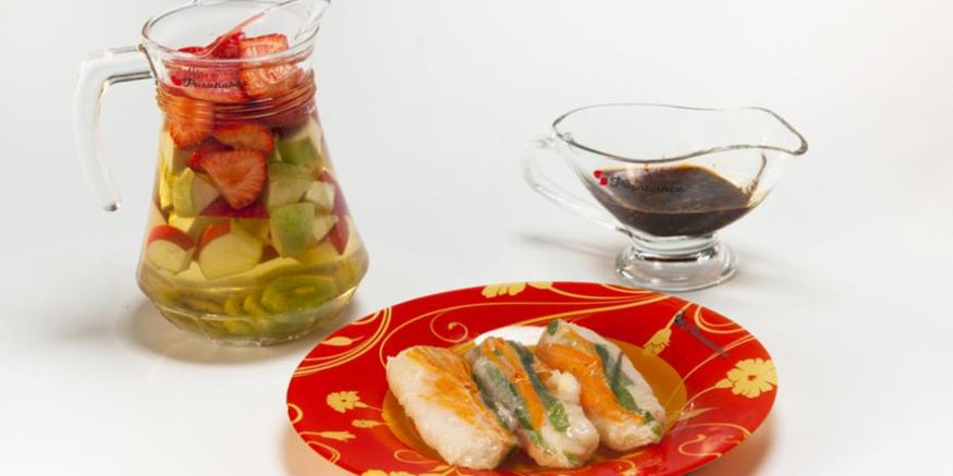 Рецепт роллов с креветками и сангрия