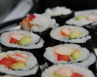 Роллы с креветками