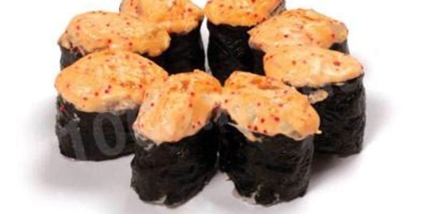 Рецепт роллов с лососем и креветками в духовке