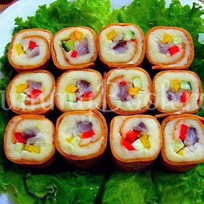 Роллы с сельдью по-русски