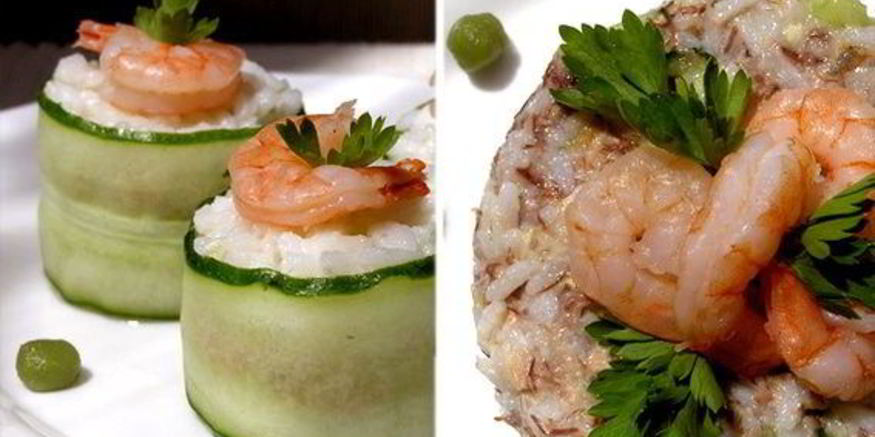 Рецепт роллов с тунцом и креветками