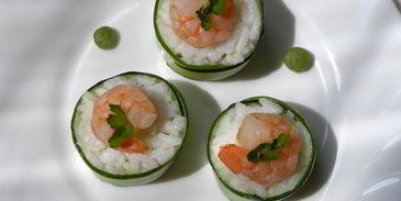 роллы с тунцом и креветками